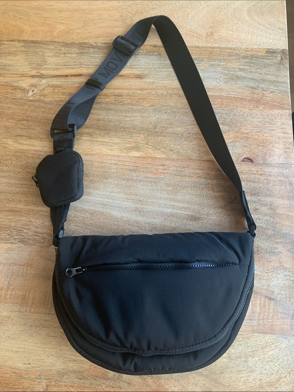 FP Movement by Free People Black Quilted Crossbody Belt Bag